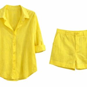 Yellow Women's Shorts